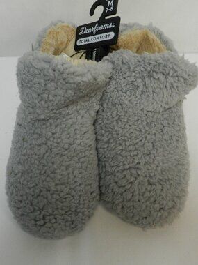 Dearfoams Chelsea Shaggy Pile Bootie Fuzzy House Slippers NEW NWT Size 7-8 Md M